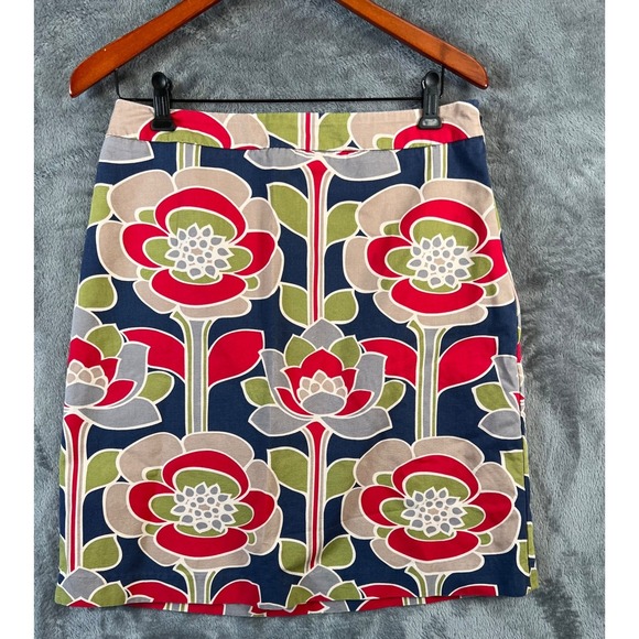Boden Dresses & Skirts - Boden Skirt Womens 8 Multicolored Lotus Flower Pencil Skirt 100% Cotton
